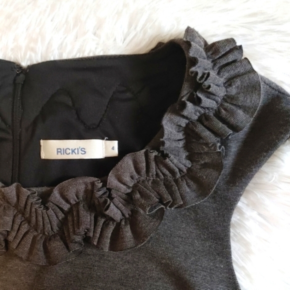 Rickis || Formal Grey Lined Midi Dress, Size 4 - Picture 2 of 4